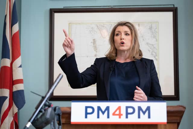 Penny Mordaunt at the launch of her campaign to be Conservative Party leader and Prime Minister, at the Cinnamon Club, in Westminster, London.