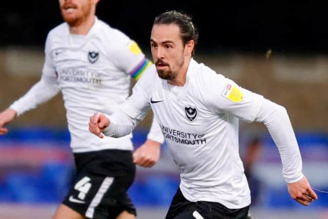 Portsmouth midfielder Ryan Williams (7)  during the EFL Sky Bet League 1 match between Ipswich Town and Portsmouth at Portman Road, Ipswich, England on 12 December 2020.