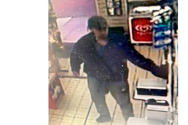 Ricky Shields, 41, of Greywell Road, Leigh, Park caught on CCTV when he stole between £700-800 from Elly’s Convenience Store in Park Parade, Leigh Park, on April 6 at around 7pm. Picture: Bhavi Patel