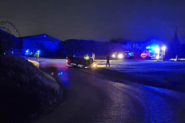 The road has been closed by police. Picture: @HantsPolRoads