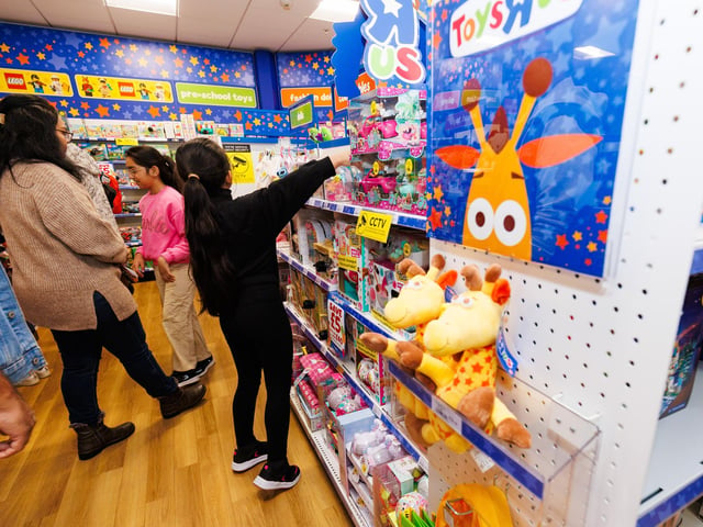 Families flocked to the opening of a new Toys R Us in the WH Smith store in Havant's Meridian Centre.