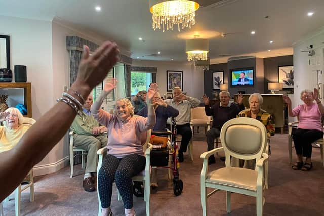 Residents at Denmead Grange.