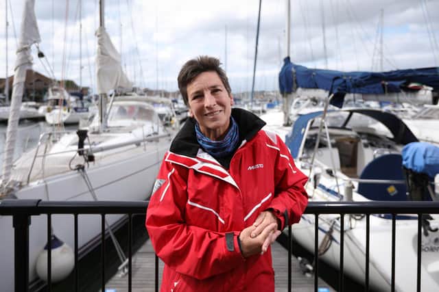 Debs Carson in Port Solent. Picture: Chris Moorhouse  (jpns 310821-10)