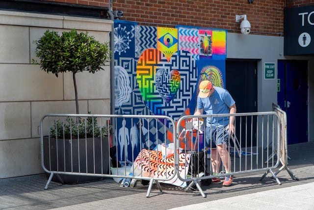There are five murals in all dotted round the shopping centre to celebrate Portsmouth Pride. Picture: Nuno Cardoso