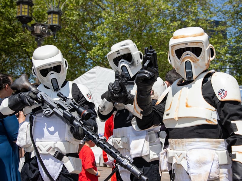 Biker Scouts from The Star Wars Experience