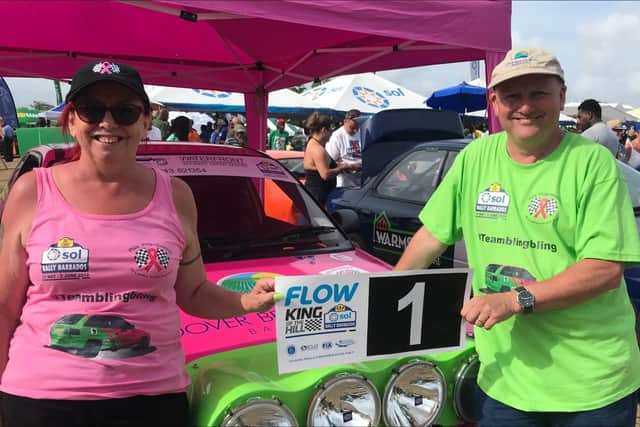Cheryl and Barry Spencer at Sol Rally Barbados in 2019.