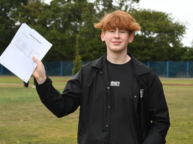 GCSE exam results day at King's Academy Brune Park in Gosport, Hampshire - 22/08/24.Jacob Shaw 16 Please credit: Paul Jacobs/pictureexclusive.com