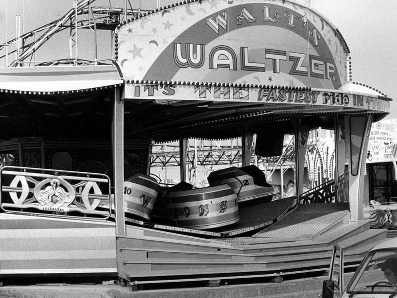 Walt's Waltzer at Clarence Pier funfair, July 1983. The News PP5598