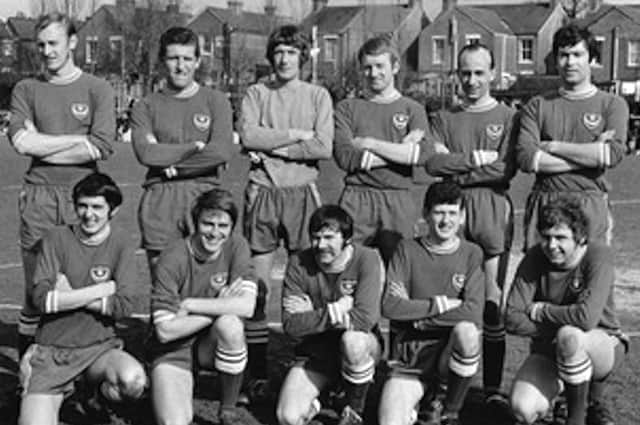 The News team who took on a star-studded celebrity XI  in February 1970. Picture: Pete Cross collection.