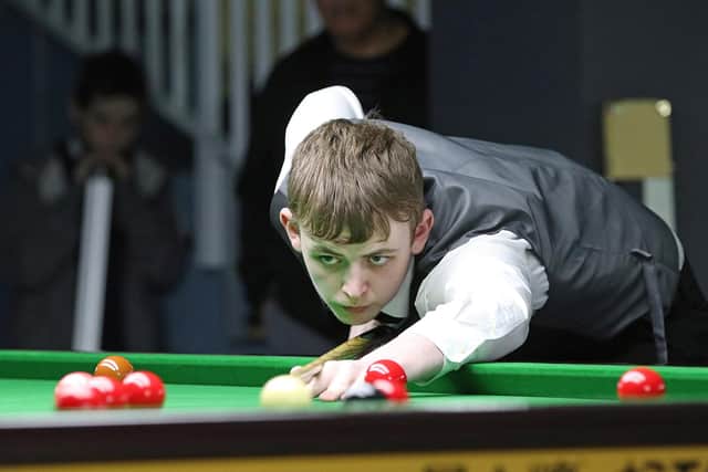 Havant teenage snooker star Jamie Wilson faced off against reigning world snooker champion Mark Selby at the English Open in November. Picture: Matt Huart (WPBSA).