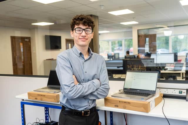 Will Lancaster at his new apprenticeship at Interpro Technology Solutions Limited. Photo by Matthew Clark