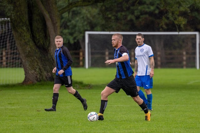 Padnell (blue) v AC Copnor Reserves. Picture by Mike Cooter