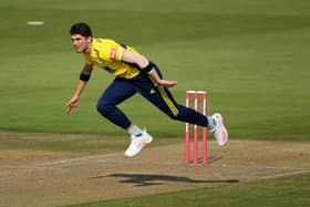 Shaheen Afridi returned the best ever limited overs bowling figures for Hampshire against another first class county on Sunday. Photo by Alex Davidson/Getty Images.