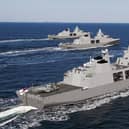 Artist impression of the Arrowhead 140 warship, the basis for the Royal Navy's new Type 31 frigate. Photo: Babcock/PA Wire