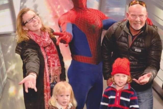 Phill Hindmarsh enjoying a day out with his family.