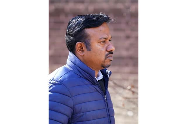 A GP has pleaded not guilty to five charges of sexual assault against four patients. Mohan Babu outside Portsmouth Crown Court