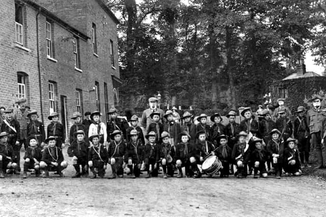 Taken before the Great War, the first Bedhampton scouts posed for a picture in Brookside Road, the A27, then but a country lane. Courtesy of Nancy Hawkins