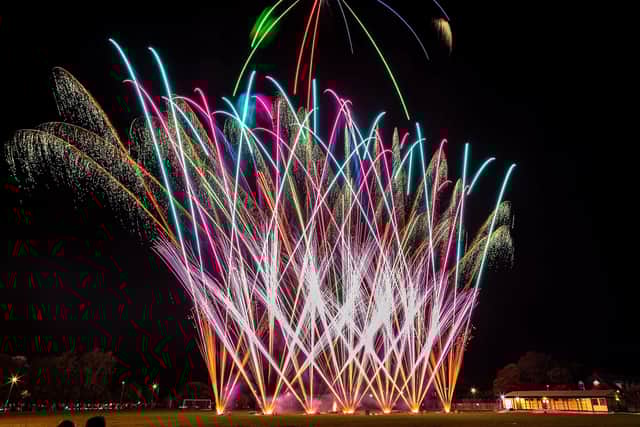 The fireworks at HMS Sultan. Picture: Mike Cooter (281021)