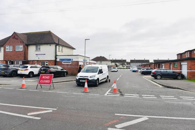 Gosport police incident - Police officers close Nobes Avenue in Gosport due to emergency incident.