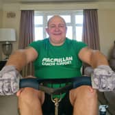 Cancer survivor, Lance Corporal Simon Howell in training prior to his charity row at HMS Sultan in Gosport. He has since urged people not to be afraid of getting themselves checked by a doctor.