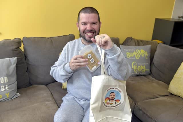 Paul Lees (36) from Gosport, has raised almost £1,000 for local charities by selling his homemade fudge.Picture: Sarah Standing (100223-9352)