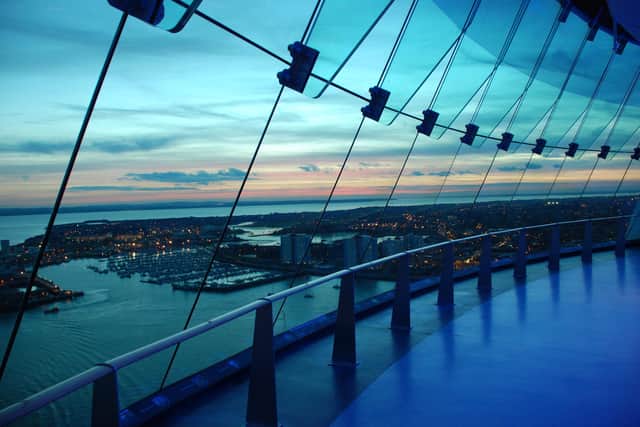 The new Clouds Bar at Spinnaker Tower in Gunwharf Quays Portsmouth.