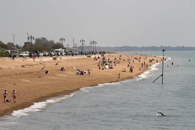 Pictured is: View of Southsea Beach
