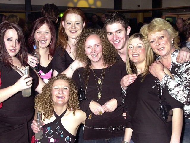 Clubbers having a good time at Buddies 25+ Nightclub at The Pyramids on Southsea seafront in the 00s.