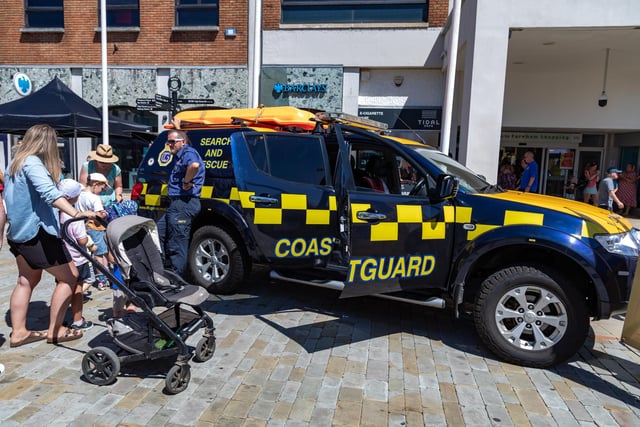 Many emergency services were present at the event in Fareham, including the Coastguard, so vital in the local area. Picture: Mike Cooter (240623)