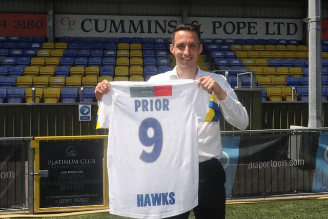 Jason Prior has agreed on a return to the Hawks after departing Dorking Wanderers Picture: Dave Haines