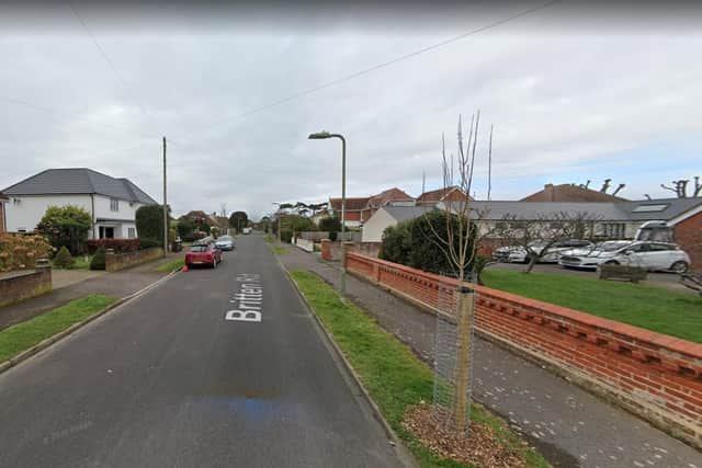The raid was carried out in Britten Road, Lee-on-the-Solent, earlier this afternoon. Picture: Google Street View.