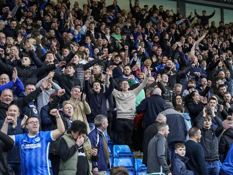 4,019 Pompey fans enjoyed the Blues' 1-0 win at Peterborough