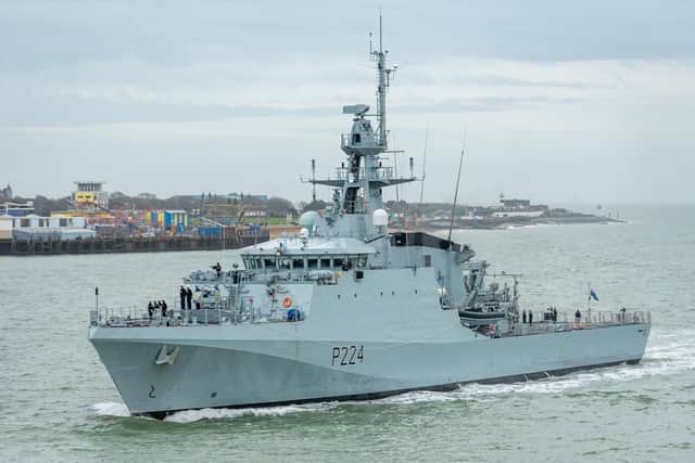 HMS Trent in Portsmouth. Picture: Shaun Roster