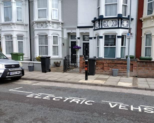 More on-street electricity charging points have been switched back on following a fault last year. Picture: Portsmouth City Council.