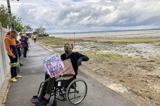 Aquind protester Steve Kinget