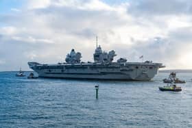 A former Royal Navy commander is calling for Portsmouth-based carrier HMS Queen Elizabeth to be deployed to the Red Sea. Iranian-backed Houthi rebels have been targeting merchant ships in the region amid the ongoing Israel-Gaza conflict. Photo by Matt Clark