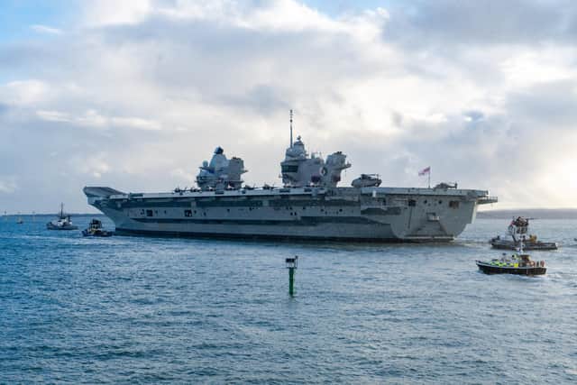 HMS Queen Elizabeth was previously deployed to the Baltic as part of a Nato operation. Photo by Matt Clark