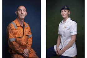 Darren Ramsden, engineer at Stagecoach, and  Rosie Mcdonnell, Navy nurse