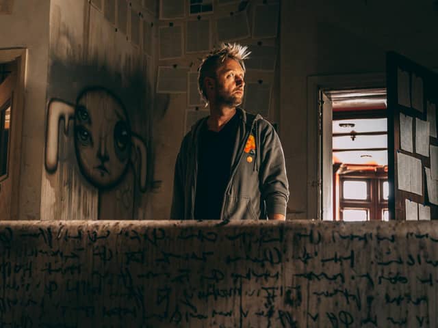 My Dog Sighs inside his new exhibition. Picture: Paul Gonella/Strong Island