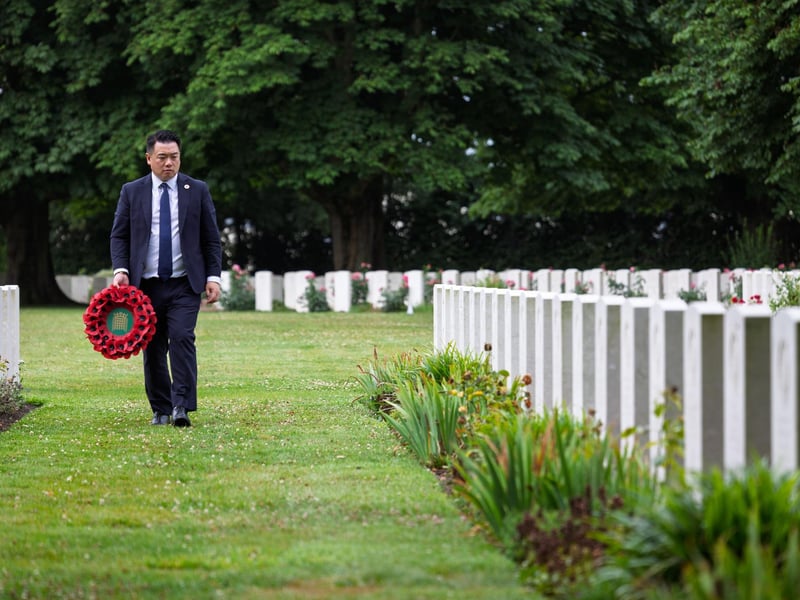 Alan Mak MP at Bayeux War Cemetery