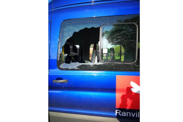Ranvilles Junior School, in Fareham, staff discovered the school's minibus vandalised on Monday morning.