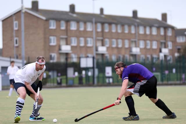 Action from Portsmouth 2nds' home defeat to Isle of Wight. Picture: Chris Moorhouse