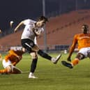 John Marquis had Pompey's best chances at Blackpool - but was unable to find the back of the net. Picture: Daniel Chesterton/phcimages.com