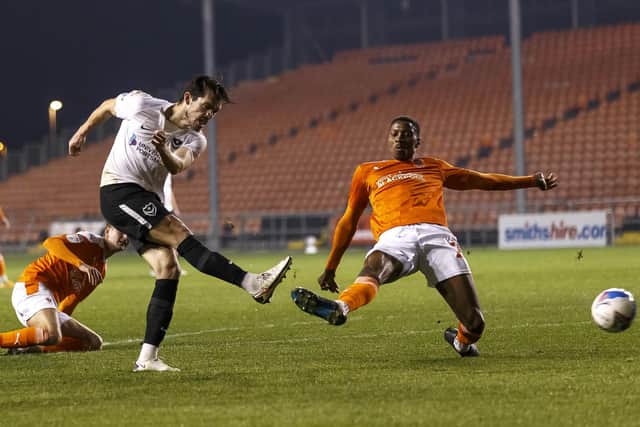 John Marquis had Pompey's best chances at Blackpool - but was unable to find the back of the net. Picture: Daniel Chesterton/phcimages.com