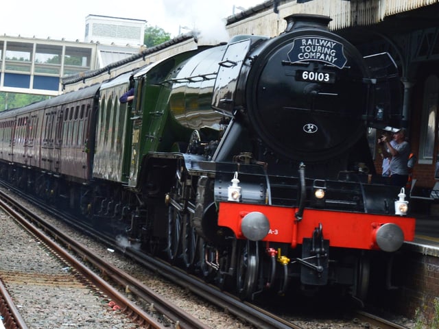 The Flying Scotsman passing through Fareham