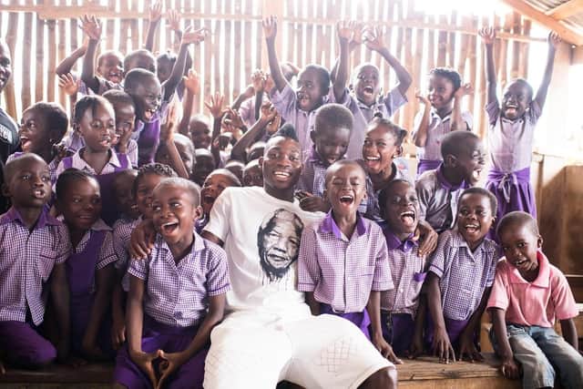 Footballer Christian Atsu, who died in the February 2023 earthquake in Turkey, was a global ambassador for Southsea charity Arms About the Child and was a regular visitor to the charity's home at Senya Beraku in Ghana