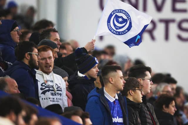 Pompey fans inside Fratton Park. Picture: Joe Pepler
