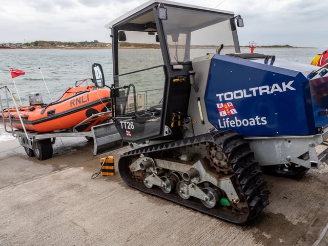 RNLI lifeboats being 'captured' by the specialist vehicles at the Portsmouth Lifeboat Station. Picture: Mike Cooter (310824)