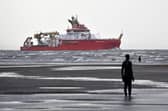 The RRS Sir David Attenborough, sails out of the River Mersey Picture: Paul Ellis/AFP via Getty Images)