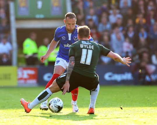 Ben Davies' last Pompey appearance was play-off defeat to Plymouth in May 2016 - but he had his revenge. Picture: Joe Pepler